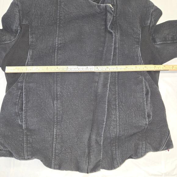 BlankNYC Women Small Jacket Dual Zipper Crepe Mesh Asymmetrical Motor City Moto - Picture 14 of 16